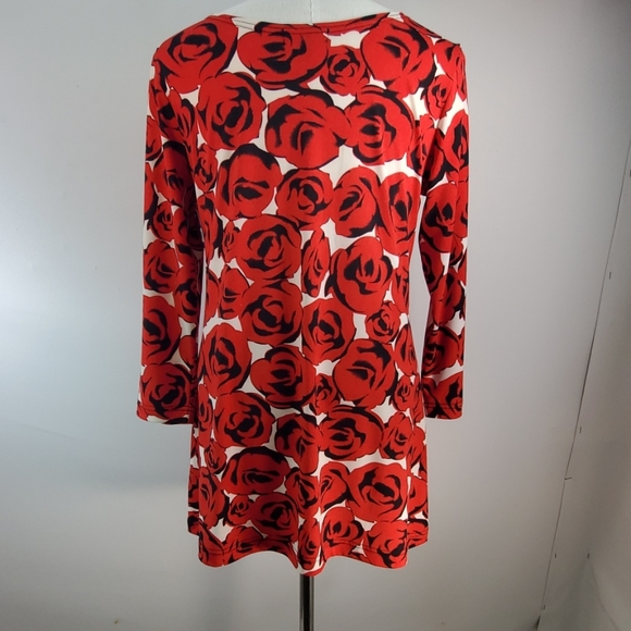 MAX & RINA COOL ROSE PRINT SHIRT SIZE MEDIUM - Picture 4 of 6